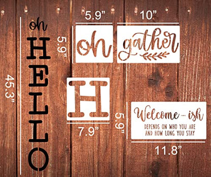 Welcome Stencils for Painting on Wood Oh Hello Stencils