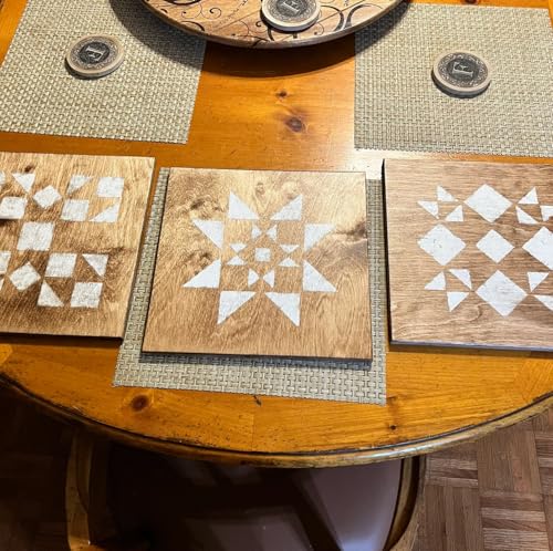Barn Quilt Stencils for Painting Small Quilt Stencil 3inch (56 Count)