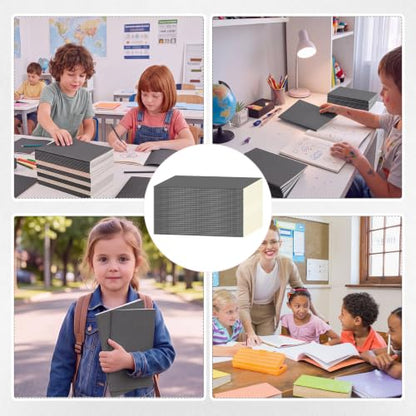 100 Pack A5 Composition Notebooks Bulk 5"x8" Notebooks Gray (100 Count)