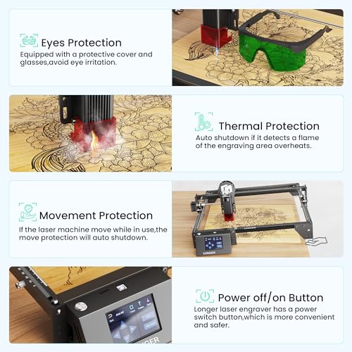Laser Engraver Ray5 5W Higher Accuracy DIY Laser Engraving Machine with 3.5" Touch Screen