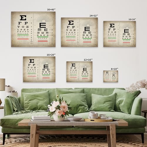 Vintage Eye Chart Canvas