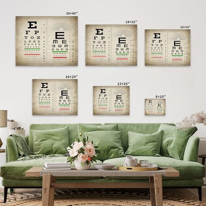 Vintage Eye Chart Canvas