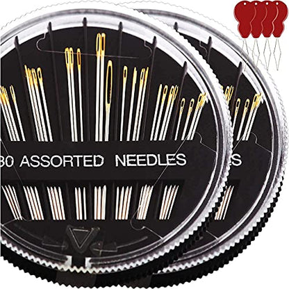 60 Pack Premium Sewing Needles for Handsewing (60 Count)
