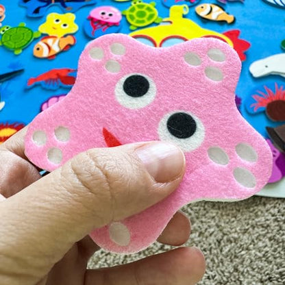 Ocean Felt Board for Toddlers 61 Pcs