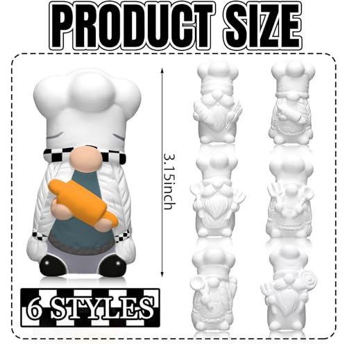 6 Sets Chef Gnome Ceramic Paint Kit (6 Count)