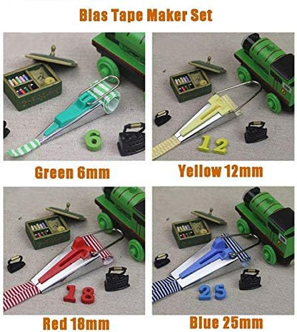 4 Sizes Bias Tape Maker for Fabric Quilting DIY