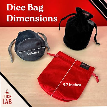 Velvet Drawstring Dice Bag (3 Count)