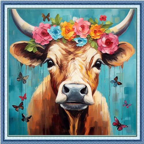 Stamped Cross Stitch Kits Full Range of Embroidery Needlework Starter Kits for Beginners Adults 11CT Embroidery Patterns Art Crafts DIY Needlepoint Kits