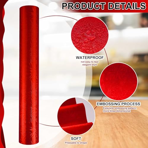 Embossed Floral Foil Wrapping Paper