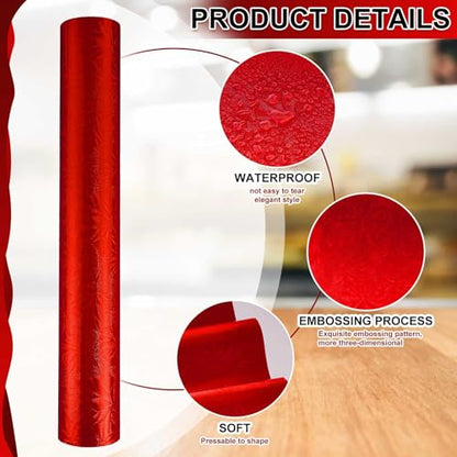 Embossed Floral Foil Wrapping Paper