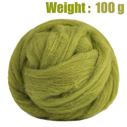 3.53oz Needle Felting Wool Roving Wool for Felting Wool Felting Supplies (3.5 Ounce)