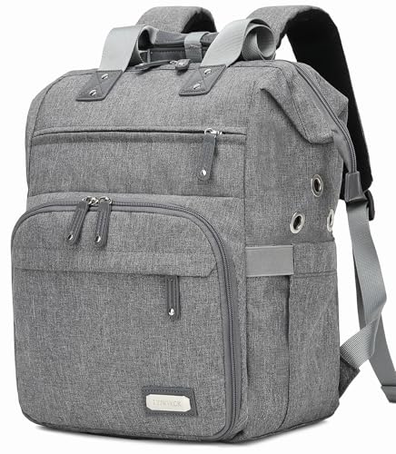 Knitting Bag Backpack Yarn Storage Organizer Travel Bag with USB Charging Port