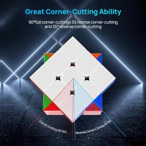 Magnetic 3x3 Speed Cube Stickerless for Kids & Adults