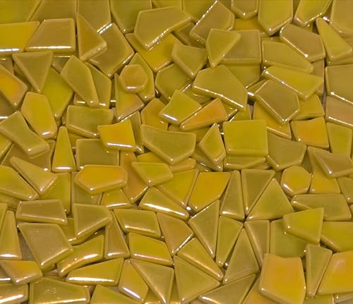 Irregular Glass Mosaic Tiles Bulk 500g Glossy and Iridescent Mosaic Glass Tiles for DIY Projects and Arts and Crafts Solid Colors and Mixes (263 Count)
