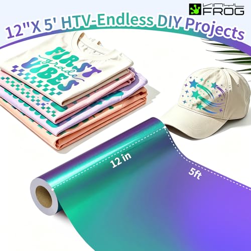 Chameleon Heat Transfer Vinyl Roll 12" x12ft Gradual HTV Vinyl