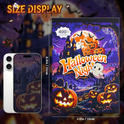 400+ Pcs Vintage Gothic Halloween Sticker Book