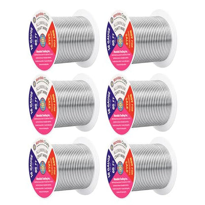 16 Gauge Silver Tone Combo Anodized Aluminum Craft Wire (390 Foot)