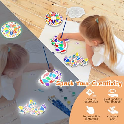 8Pcs Stepping Stones Painting Craft Kit for Kids 4 8 6