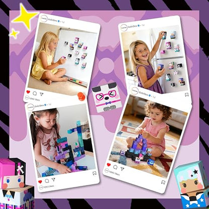 200PCS Magnetic Building Blocks Band Stage with Figures for Girl 3+ (200 Count)