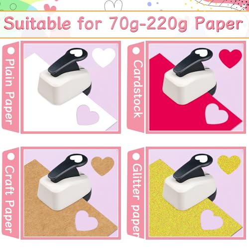 Heart Hole Punch 1 inch Heart Punch for Crafts Hearts Shaped Hole Puncher for Crafts Hearts Shape Paper Punch Craft Punches for Scrapbooking