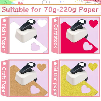 Heart Hole Punch 1 inch Heart Punch for Crafts Hearts Shaped Hole Puncher for Crafts Hearts Shape Paper Punch Craft Punches for Scrapbooking