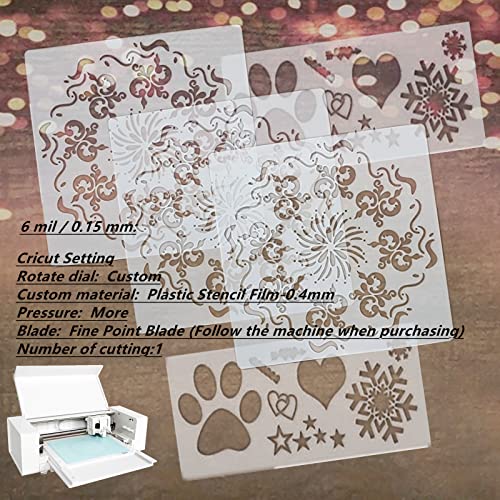32 Pieces 6 mil Transparency Blank Template Material Stencils Mylar for Cutting Paper Clear Sheet 12 × 12 inch (408 sq inches sq inches)