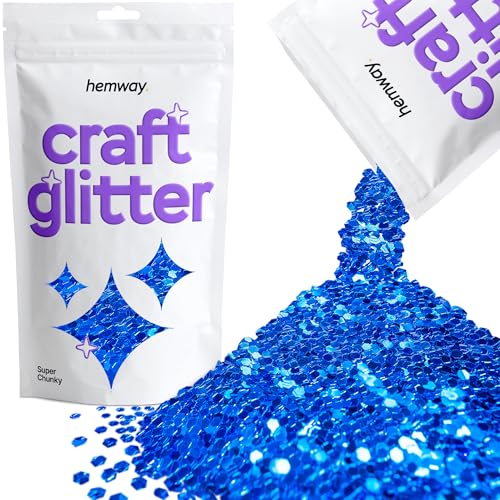 Craft Glitter Sapphire Blue 100g Super Chunky Glitter (3.5 Ounce)