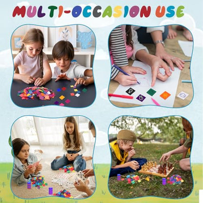 1000 Pcs Plastic Square Color Tiles (1000 Count)