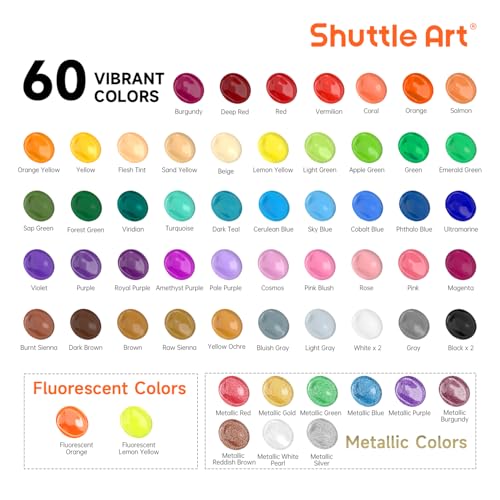 72 Pack Acrylic Paint Set (120 Fl Oz)