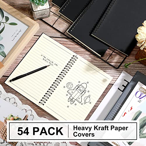 54 Pcs Spiral Notebook Bulk A5 Journal Lined 8.3'' x 5.5'' Writing Composition Paper Small Notepad Subject Notebook for Students Office Business Back to School Supplies