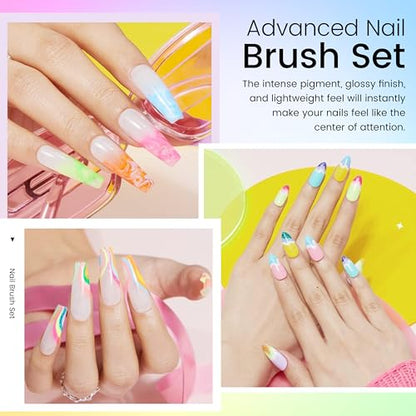 Gel Polishing Nail Liner Brush 5pcs Of Painting Art Nail Liner Brush Outline Beautiful Patterns