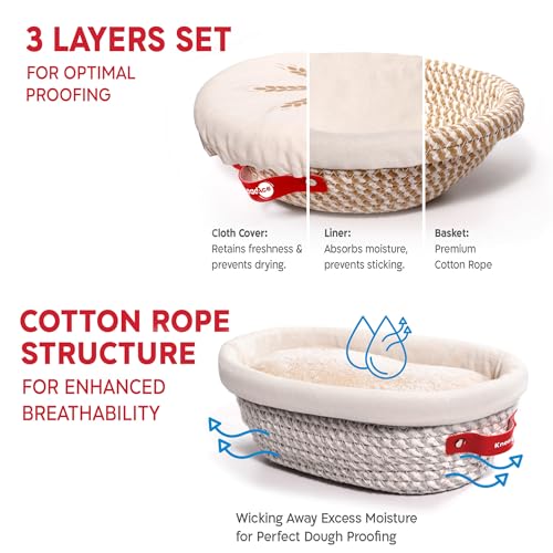 Sourdough Starter Kit with Round & Oval Banneton Proofing Baskets