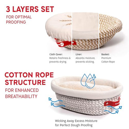 Sourdough Starter Kit with Round & Oval Banneton Proofing Baskets
