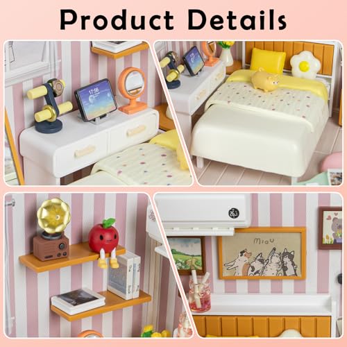Cozy Bedroom DIY Miniature House Kit for Adults