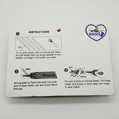 Bias Tape Maker Set 6MM 12MM 18MM 25MM Sewing Quilting Tools (4 Count)