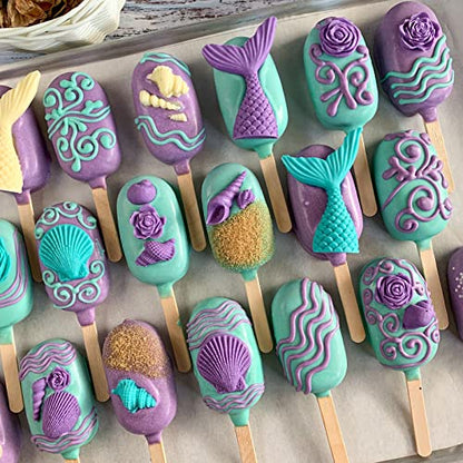 4 Pcs Marine Theme Silicone Fondant Molds