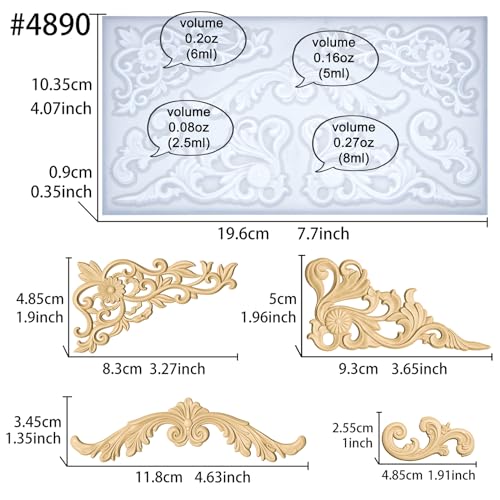 Art Molds Rococo Embellishment for Polyclay Air Dry Clay Plaster