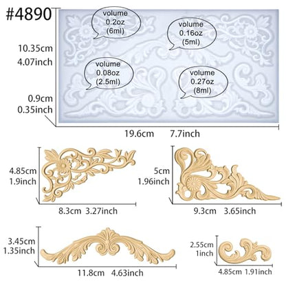 Art Molds Rococo Embellishment for Polyclay Air Dry Clay Plaster