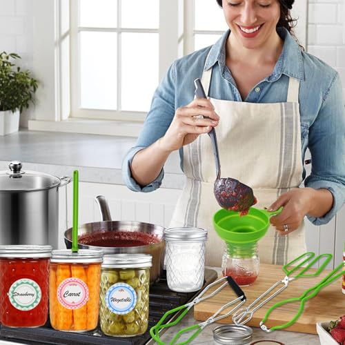 Canning Pot Water Bath Canner with Rack and Mason Jars (7 Count)