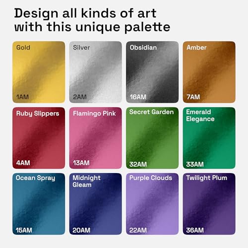 12 Metallic Paint Pens for Glass Marking (12 Count)