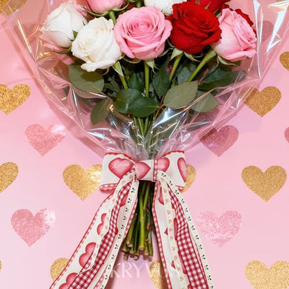 Red Flower Cotton Ribbon 3 (36 Foot)