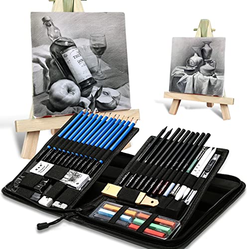 48 Piece Sketching & Drawing Kit for Adults & Beginner Artists