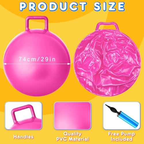 3 Pcs 29 Inch Bouncing Ball with Handle