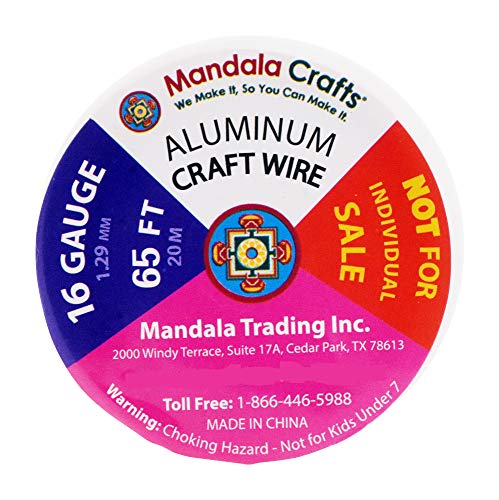 16 GA Purple Brown Red Assorted Anodized Aluminum Craft Wire (390 Foot)