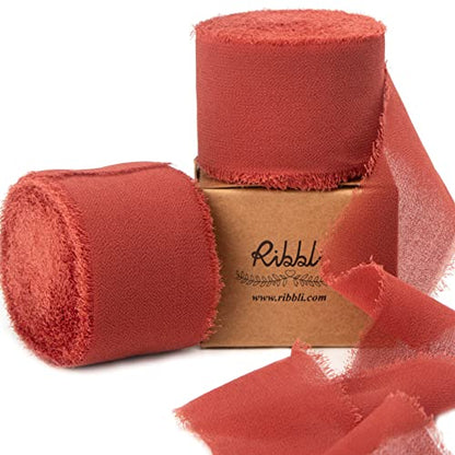 Rust Red Chiffon Ribbon 1 (60 Foot)