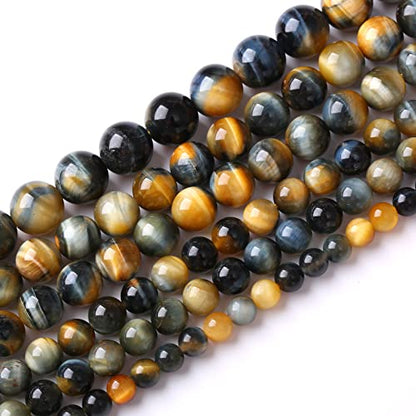 4mm 90pcs AAA Dream Blue Tiger Eye Beads Semi Precious Round Smooth Gemstones Energy Healing Loose Beads for Jewelry Making