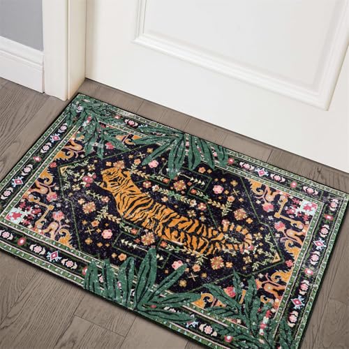 Oriental Tropical Entryway Rugs Washable (6 Sq Ft)