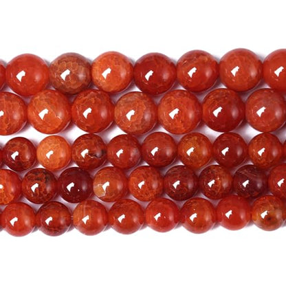 4mm 90pcs Natural Red Dragon Vein Agate Stone Beads for Jewelry Making Energy Healing Round Beads DIY Bracelet Necklace Accessories 15"