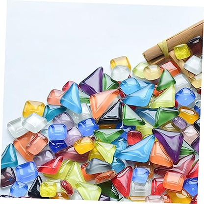 DIY Mosaic Supplies Crystal Glass for Home Decor Easy to Apply Frames Tables and Stepping Stones for Creative Projects