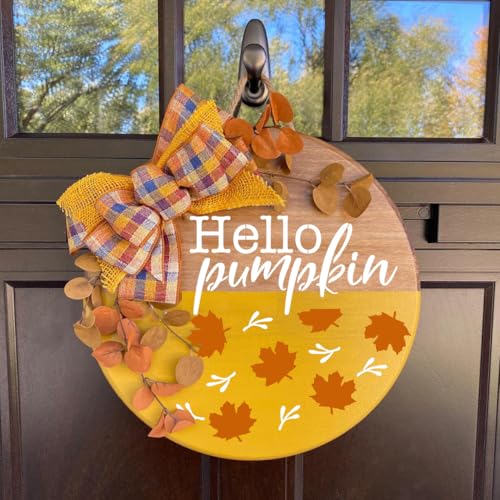 Fall Stencils for Painting on Wood Half Circle Stencils for Crafts Reusable (15 Count)